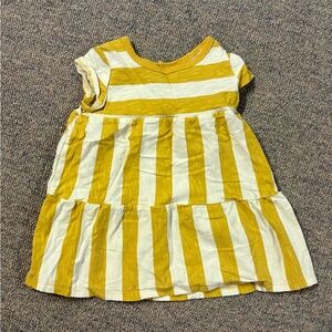 Striped Yellow and White Kids Dress